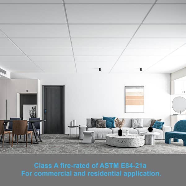 Smooth White 2 ft. x 4 ft. Decorative Drop Ceiling Tile/Lay-in Ceiling Tile (2720 sq.ft./Pallet)