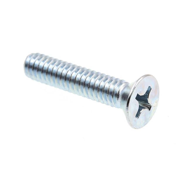 1/4 in.-20 x 1-1/4 in. Zinc Plated Steel Phillips Drive Flat Head Machine Screws (100-Pack)