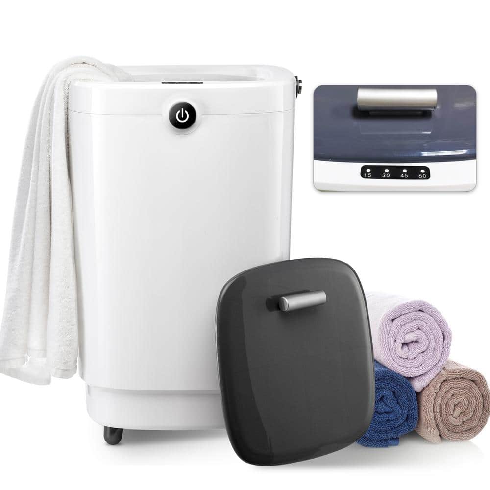 Towel Warmer for Bathroom Bucket with 15/30/45/60 Timing in Gray
