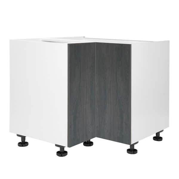 Cambridge Quick Assemble Modern Style, Carbon Marine 36 in. Lazy Susan Base Kitchen Cabinet (36 in. W x 24 in. D x 34.50 in. H)