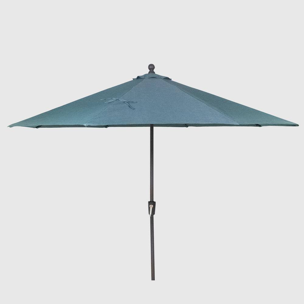 Hampton Bay 10 ft. Aluminum Market Auto-Tilt Patio Umbrella in Charleston