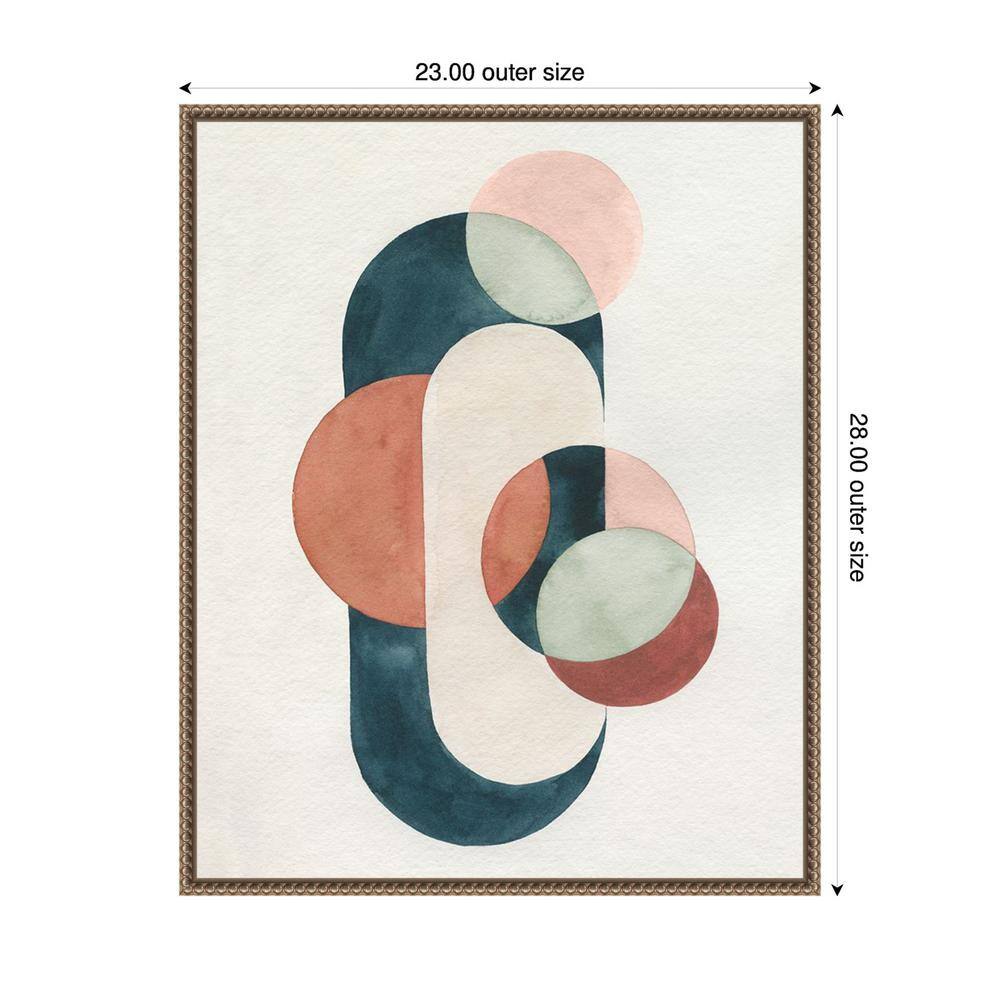 Loops and Bounds II Abstract Canvas Print with Bronze Frame