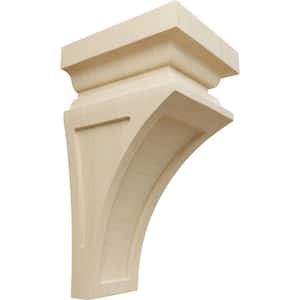 5 in. x 10 in. x 5-3/4 in. Rubberwood Medium Nevio Wood Corbel