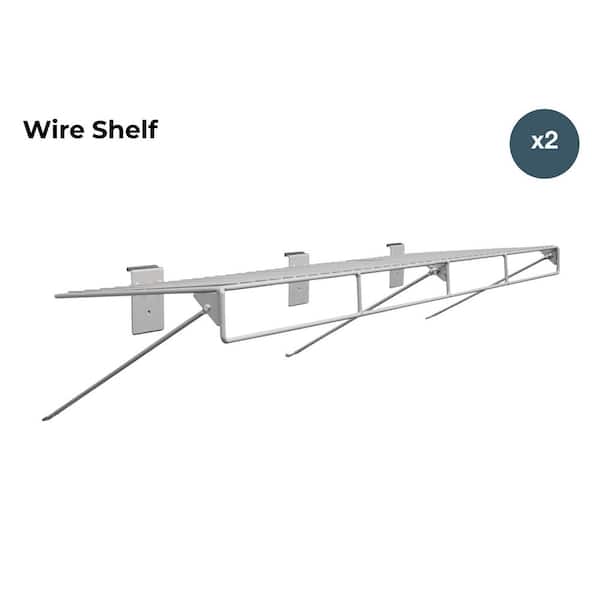 CrownWall 30 in. L x 13.5 in. W Slatwall Steel Wire Shoe Rack (2-Pack)