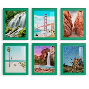 Textured 8 in. x 10 in. Green Picture Frame (Set of 6)