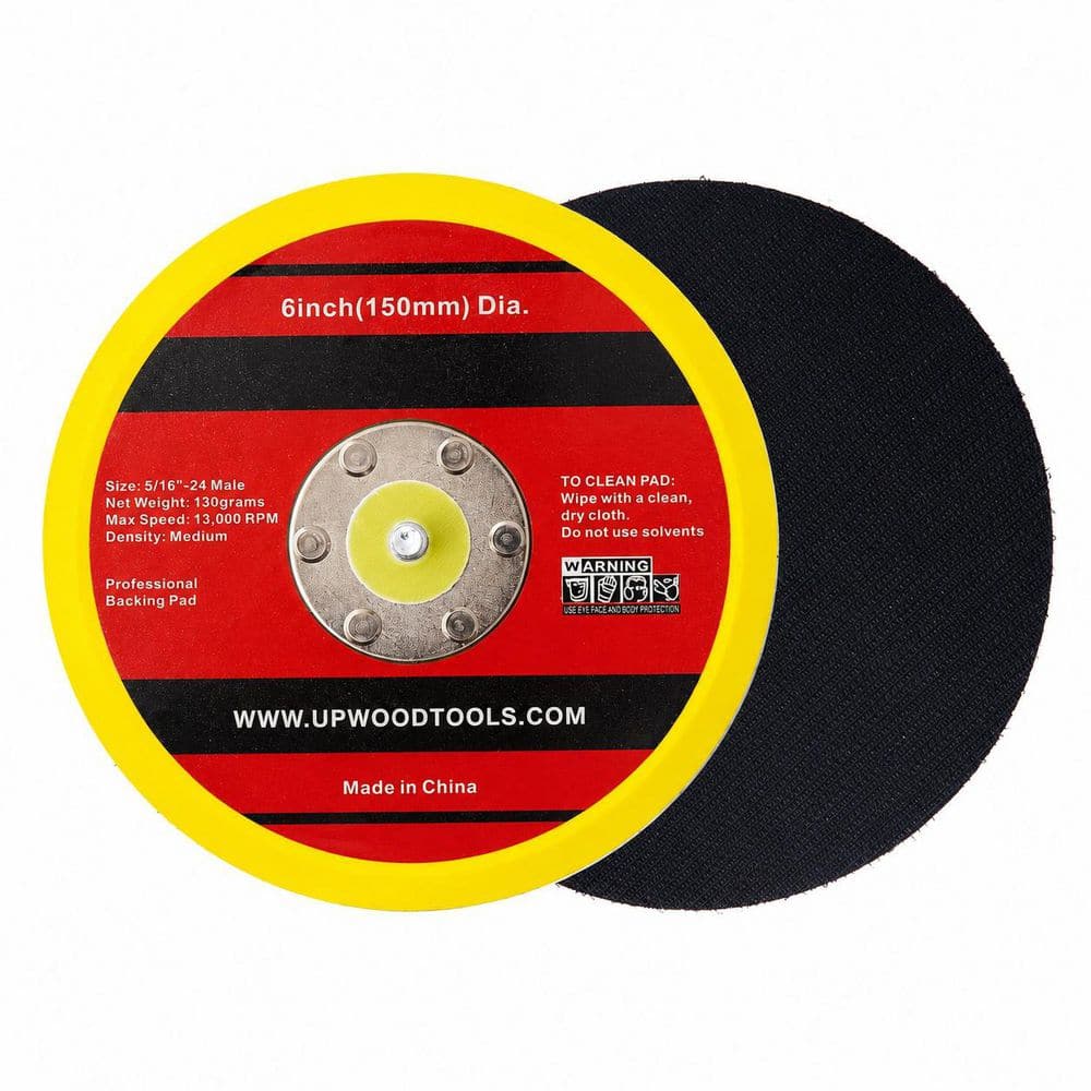 6 in. Polyurethane Foam Hook and Loop Backing Pad with 5/16-24 Thread for Dual Action Sander 2 Pieces price history on PriceWatchPro