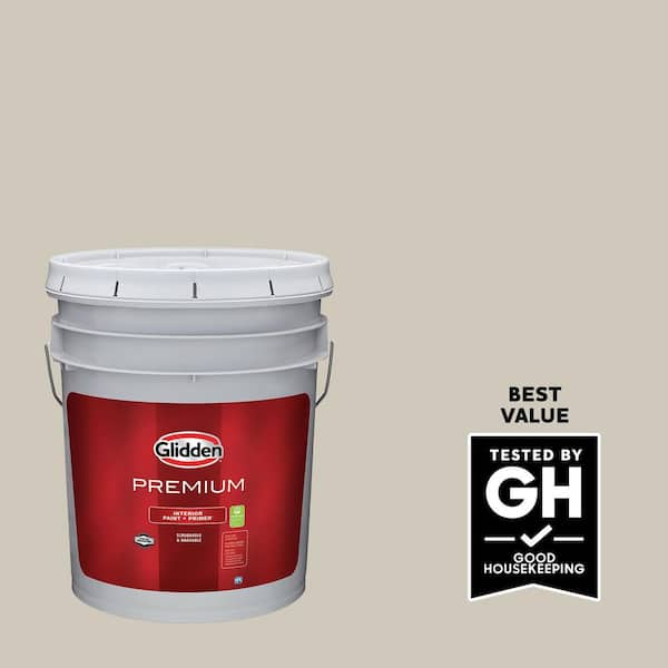 Glidden Premium 5 gal. PPG1008-2 Storm's Coming Satin Interior Latex Paint