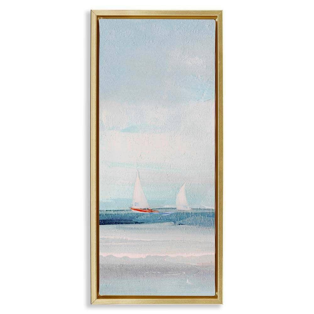 Stupell Industries Sailboat Pair Floating by Sally Swatland Gold ...