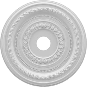 1 in. P x 22 in. O.D. x 3-1/2 in. I.D. Cole Thermoformed PVC Ceiling Medallion Moulding (Fits Canopies Upto 6 in.)