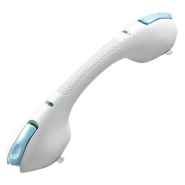 17.5 in. Concealed Screw Suction Grab Bar 2-Pack Safety Shower Handle in Blue Indicator for Bathroom Elderly