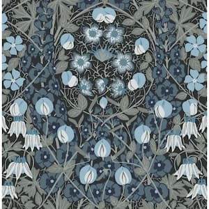 Bluestone Tulip Garden Vinyl Peel and Stick Wallpaper Roll (30.75 sq. ft.)