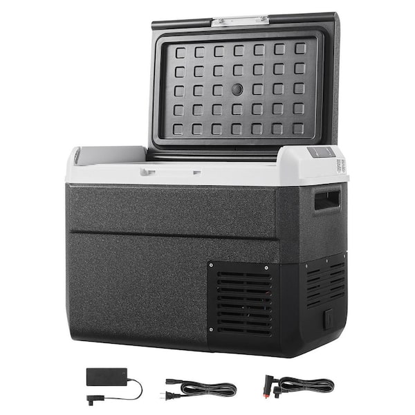 Refrigerator Capacity 1.7cu. ft Car Refrigerator Outdoor Refrigerator with -4°F-68°F Black DC and AC Freezer 2025 Update