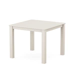 Parsons Sand HDPE Plastic Square 38 in. X 38 in. Dining Table