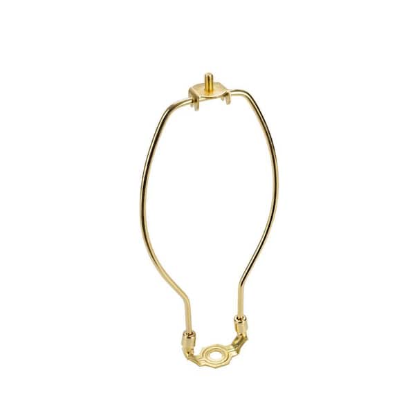 8-1/2 in. Polished Brass Detachable Lamp Harp with Saddle
