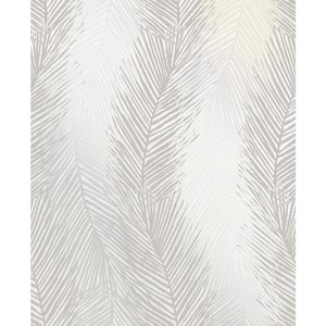 Wheaton Silver Leaf Wave Paper Strippable Roll (Covers 56.4 sq. ft.)