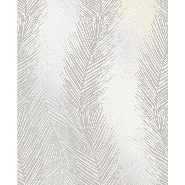 Decorline Wheaton Silver Leaf Wave Paper Strippable Roll (Covers 56.4 sq. ft.)