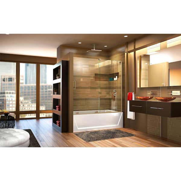 DreamLine Mirage-X 56 in. to 60 in. x 58 in. Semi-Frameless