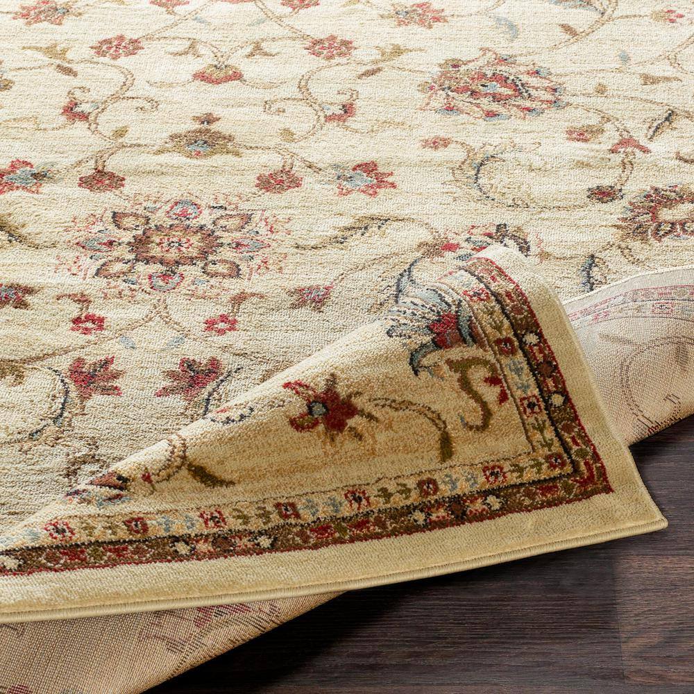 Sabin Beige Rectangular Synthetic Oriental Area Rug, 12' x 14'11"