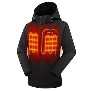 Women's Medium Black 7.2-Volt Lithium-Ion Slim Fit Heated Jacket with (1) 5.2 Ah Battery Pack and Detachable Hood
