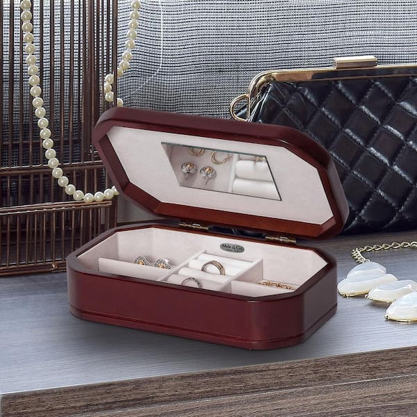 Mele & Co Morgan Cherry Finish Wooden Jewelry Box 0040311M - The
