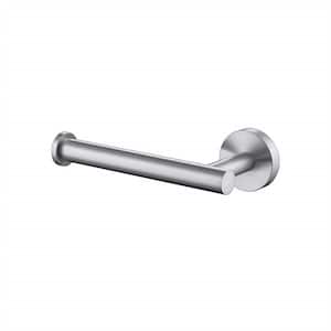 Wall Mounted Single Post Round Stainless Steel Toilet Paper Holder in Brushed Nickel