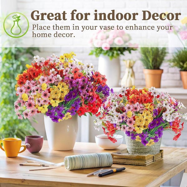 13 in. Multi-Colored Indoor/Outdoor Artificial Assorted Flowers