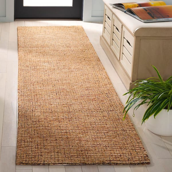 Pine 2 ft. x 8 ft. Natural/Gold Minimalist Heathered Runner Rug