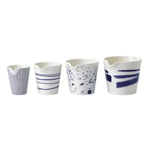 4-Piece Pacific Mixed Patterns Blue and White Porcelain Nesting Jugs (Service for 4)
