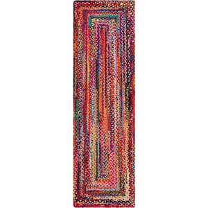 Braided Chindi Layer Multi 2 ft. 7 in. x 8 ft. Area Rug