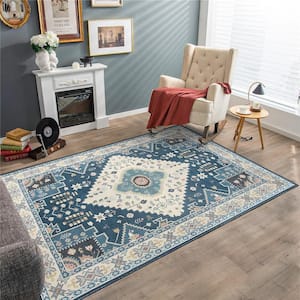 Area Rugs 5'4'' x 6'7'' Faux Wool Fabric Doormat Home Carpet Living Room Bedroom