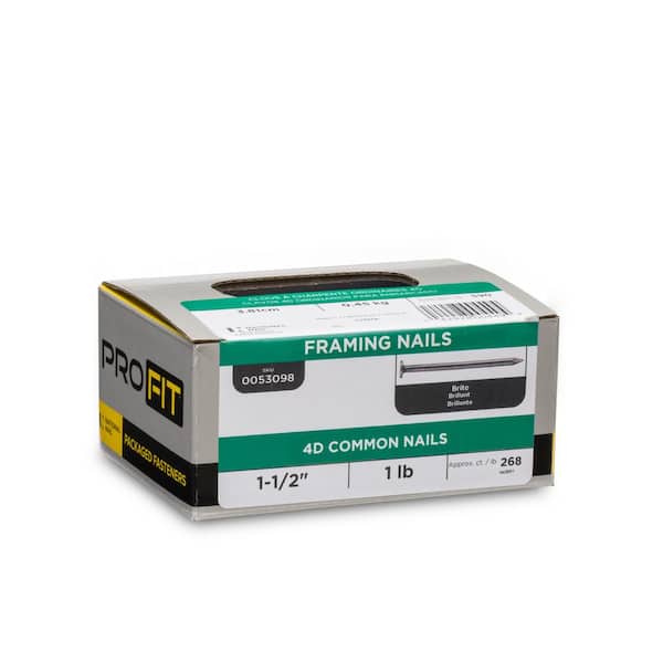 1-1/2 in. (4D) Brite Smooth Common Nail 1 lb. (268 ct)