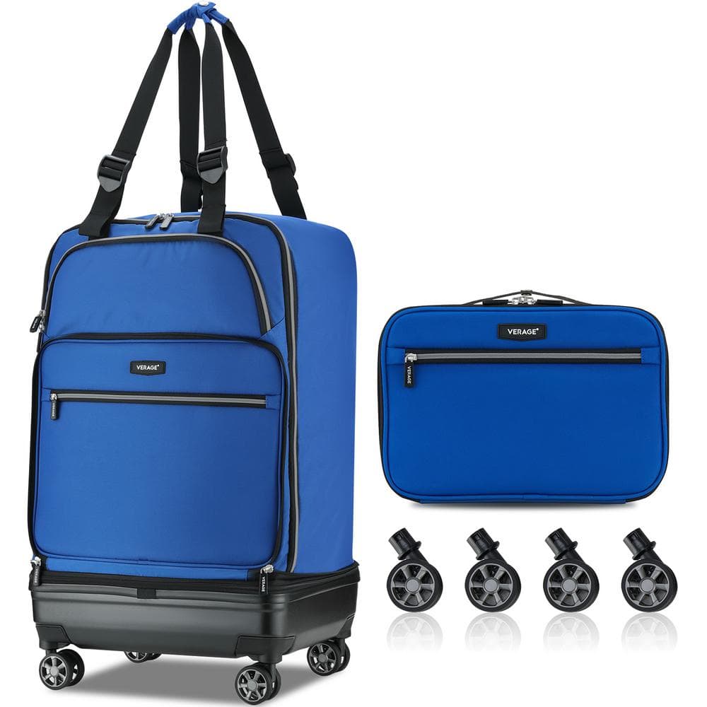 VERAGE Blue Expandable Foldable Luggage Suitcase, Duffel Bag ...