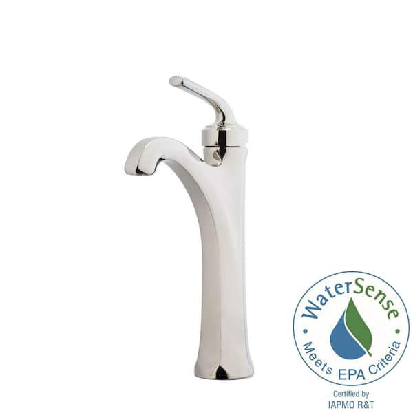 Arterra Single Handle Vessel Sink Faucet in Polished Nickel