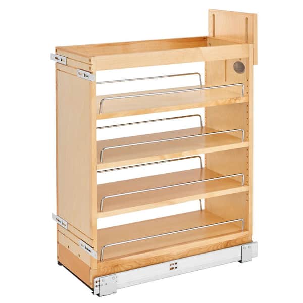 Rev-A-Shelf Natural Maple 10.25 in. Pull Out Kitchen Cabinet Organizer Soft-Close