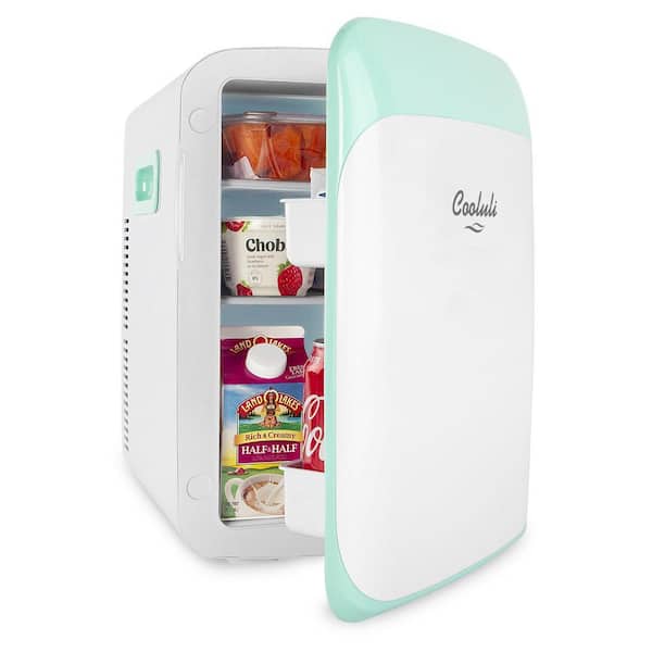 COOLULI Classic 0.53 cu. ft. Retro Mini Fridge in Turquoise