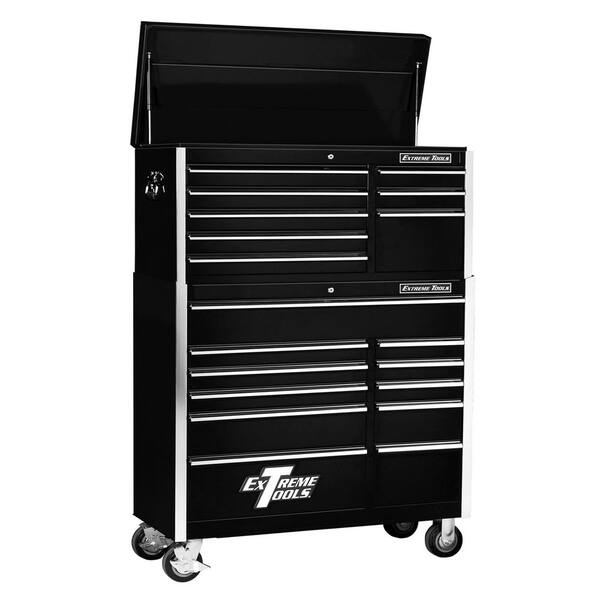 Extreme Tools EX Standard Series 42 in. 19-Drawer Tool Chest and Cabinet Combo in Black