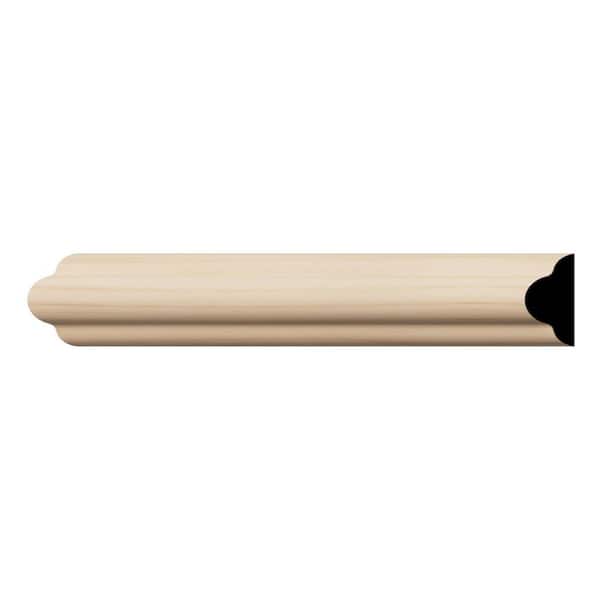 WM1215 0.56 in. D x 1.25 in. W x 96 in. L Wood (Alder) Chair Rail Molding