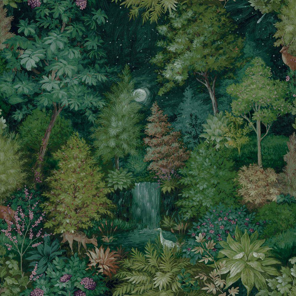 Midnight Woods Green Non-Pasted Wallpaper Roll (Covers 56 sq. ft.) price history on PriceWatchPro