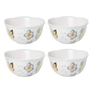 Butterfly Meadow 12 fl. oz. Multi-Colored Porcelain Dessert Bowl (Set Of 4)