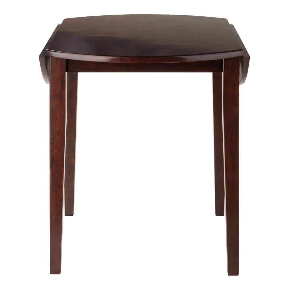 Transitional 36" Extendable Round Dining Table in Walnut