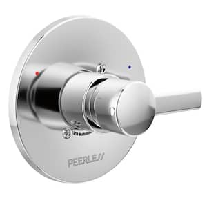 Precept 1-Handle Wall Mount Valve Trim Kit in Chrome (Valve Not Included)