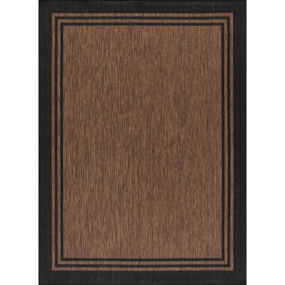 Mony Bordered Brown Indoor/Outdoor Area Rug Ebern Designs Rug Size: Rectangle 7'10 x 10