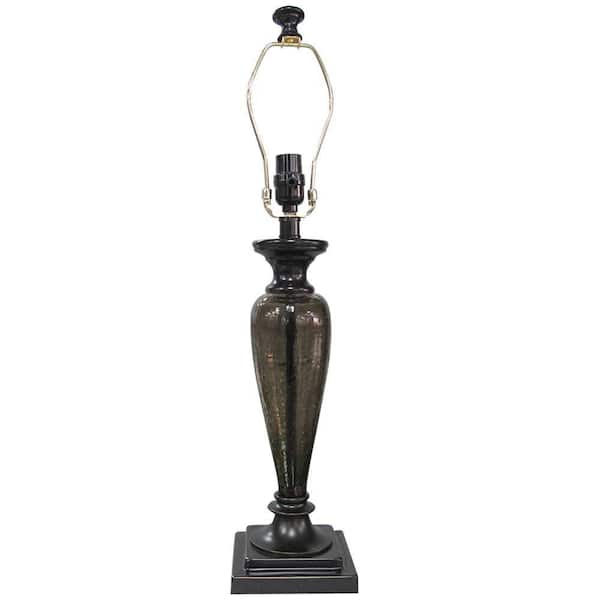 Hampton Bay Mix and Match 27.25 in. Bronze Tinted Glass Pillar Table Lamp - Title 20
