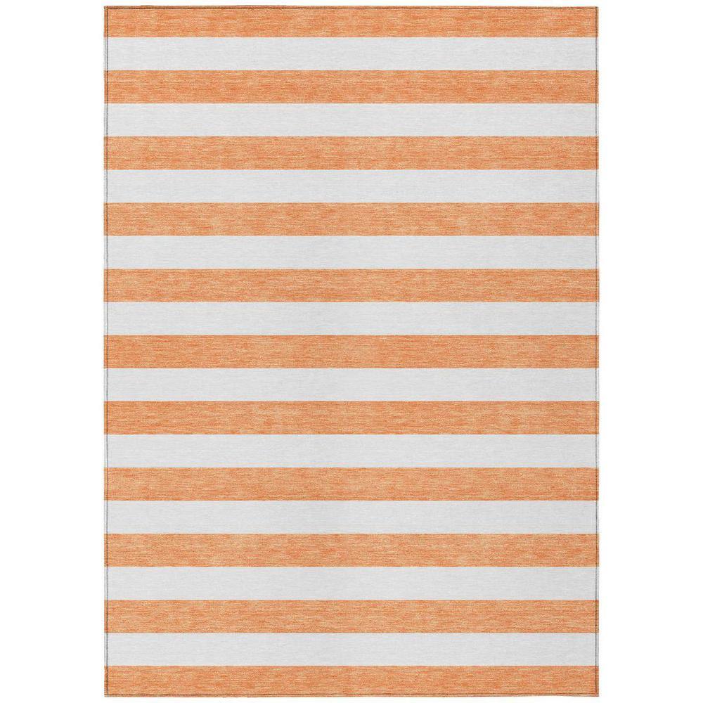 Orange 5 ft. x 8 ft. Woven Striped Polyester Rectangle Indoor/Outdoor Area Rug price history on PriceWatchPro