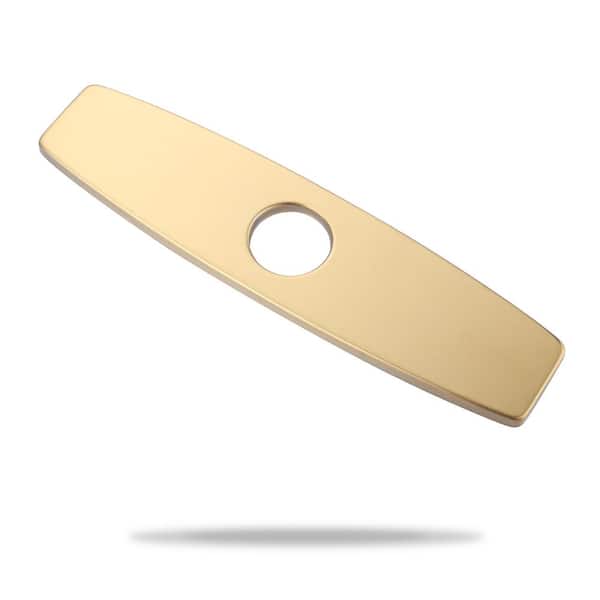 ARCORA 9.6 in. x 2.4 in. x 0.3 in. Faucet Deck Plate in Brushed Gold