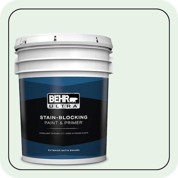 BEHR ULTRA 5 gal. #PPL-25 Sign of Spring Satin Enamel Exterior Paint & Primer