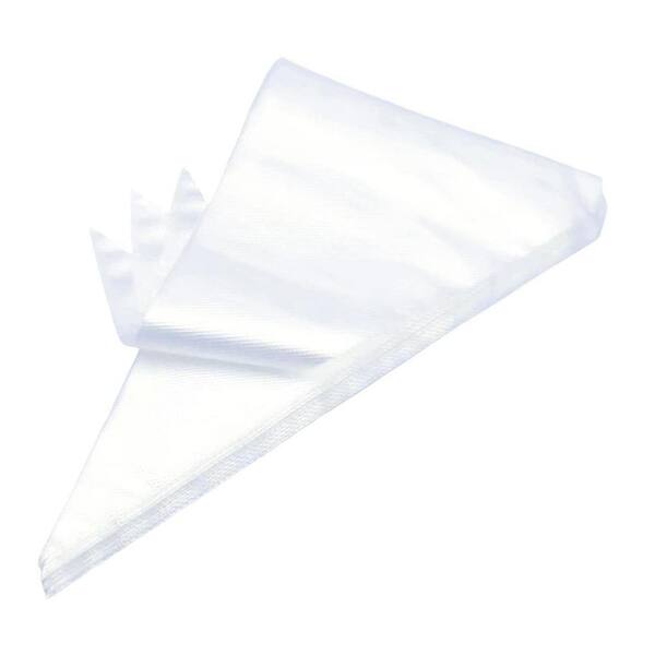 Disposable Piping Bags 18 Inch Food Grade Plastic Clear Anti-Burst Pastry Bags for Frosting 200-Pieces