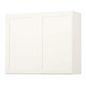 Westfield Feather White Shaker Stock Assembled Wall Kitchen Cabinet (36 in. W x 12 in. D x 30 in. H)