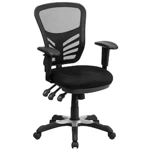 25.8 in. Width Big and Tall Black Mesh Ergonomic Chair with Swivel Seat