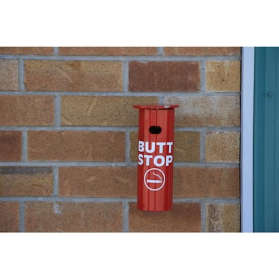 96 cu. in. Red Side Mounted Ash Receptacle